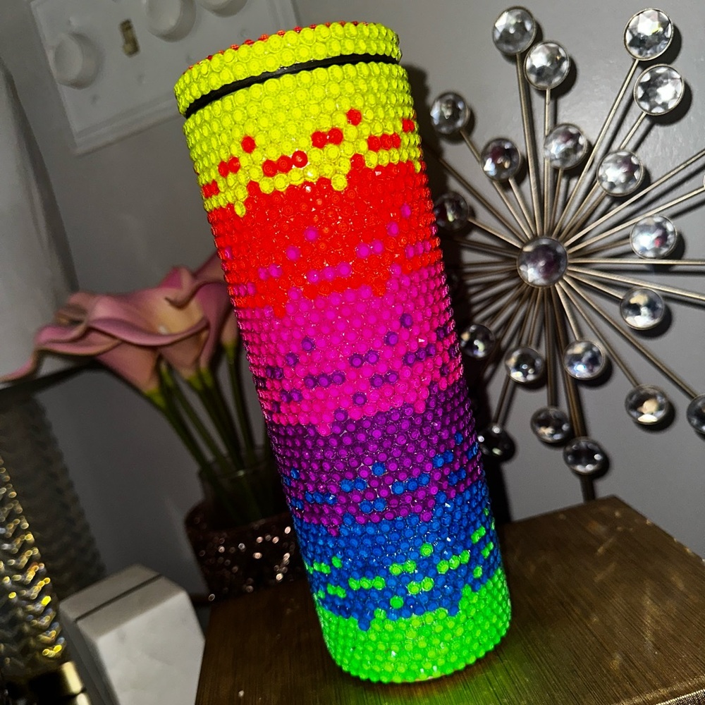 Custom Made Rhinestone Tumbler Cup